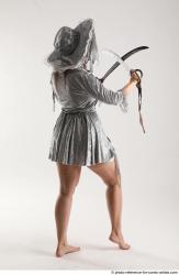 Woman Adult Athletic White Fighting with sword Standing poses Casual